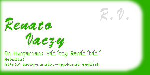 renato vaczy business card